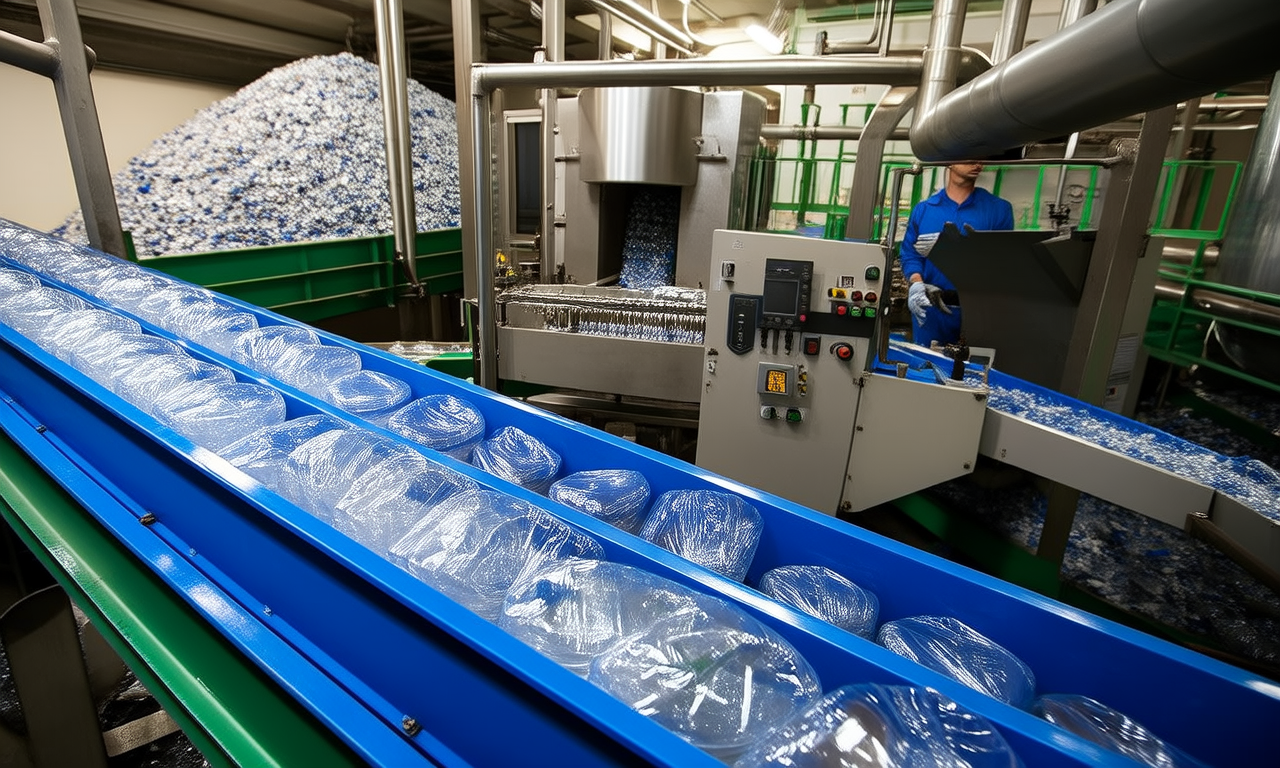 How does plastic recycling reduce carbon footprint?