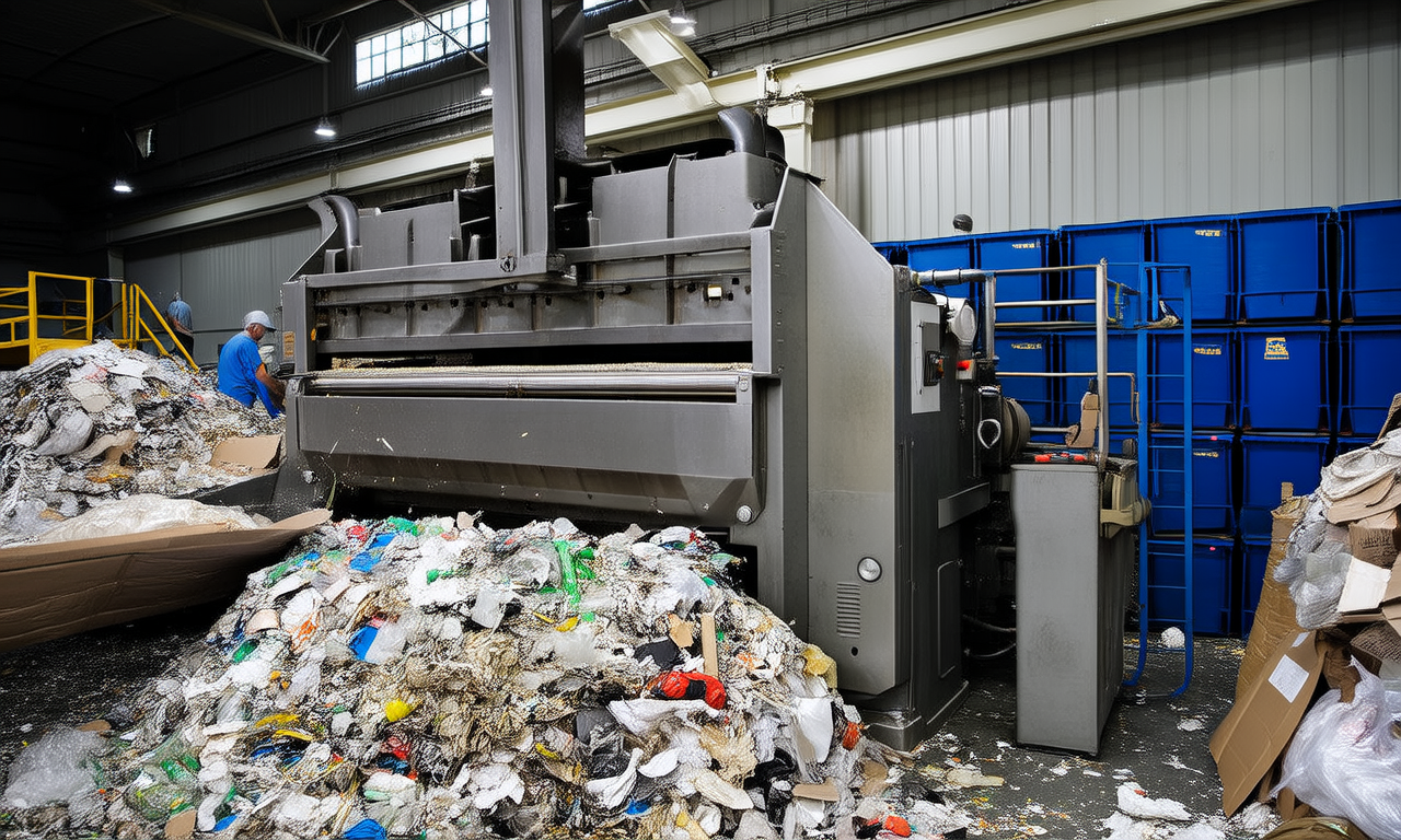 How do shredders improve recycling efficiency?